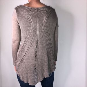 Modissima Taupe Lace Back Long Sleeve